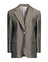 Sandro Woman Blazer Military Green Size 10 Viscose, Polyester, Elastane In Beige