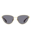 Lanvin Rateau Cat-eye Lnv112s Sunglasses Woman Sunglasses Grey Size 59 Metal, Acetate