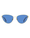 Lanvin Rateau Cat-eye Lnv112s Sunglasses Woman Sunglasses Blue Size 59 Metal, Acetate