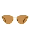 Lanvin Rateau Cat-eye Lnv112s Sunglasses Woman Sunglasses Brown Size 59 Metal, Acetate