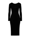 ANNA MOLINARI ANNA MOLINARI WOMAN MIDI DRESS BLACK SIZE S VISCOSE, POLYESTER