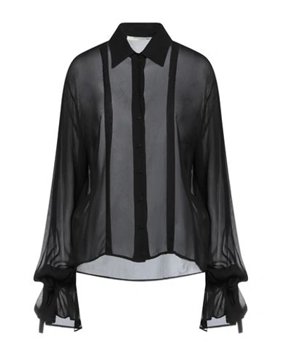 Maison Laponte Woman Shirt Black Size 8 Viscose