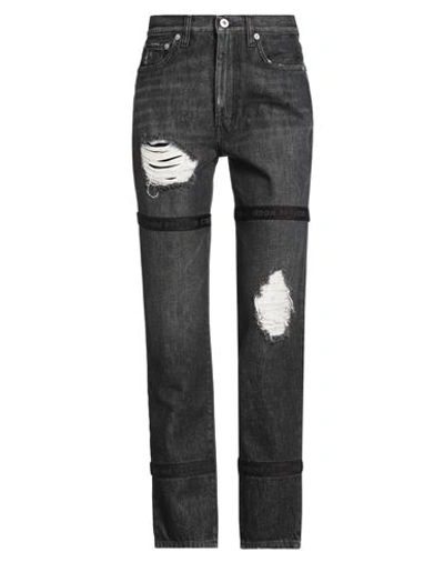 Heron Preston Woman Jeans Black Size 26 Cotton, Polyamide, Polyester