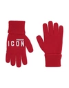 DSQUARED2 DSQUARED2 WOMAN GLOVES RED SIZE ONESIZE WOOL