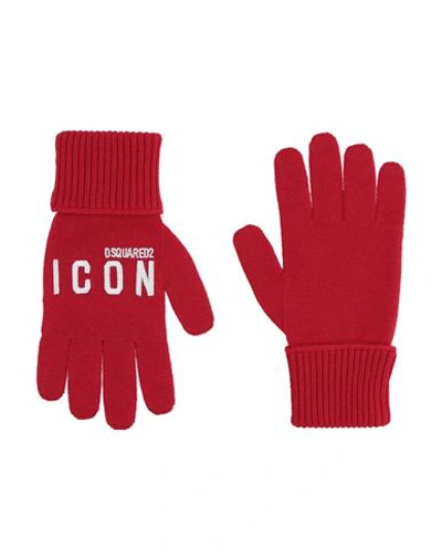 Dsquared2 Woman Gloves Red Size Onesize Wool