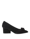 Ferragamo Woman Pumps Black Size 5 Soft Leather In Black