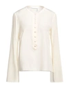 CHLOÉ CHLOÉ WOMAN TOP CREAM SIZE 8 SILK, WOOL, CASHMERE