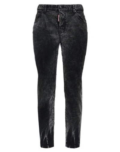 Dsquared2 Woman Pants Black Size 10 Cotton, Elastane