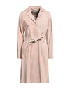 HERNO HERNO WOMAN OVERCOAT & TRENCH COAT BLUSH SIZE 8 LEATHER
