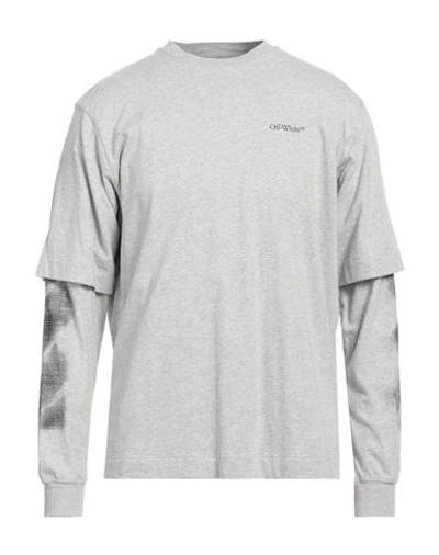 Off-white Man T-shirt Grey Size Xl Cotton