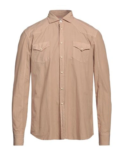 Alessandro Gherardi Man Shirt Sand Size Xxl Cotton In Beige