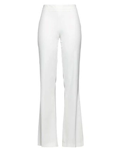 Cecilia Hansel Woman Pants White Size 10 Polyester, Elastane