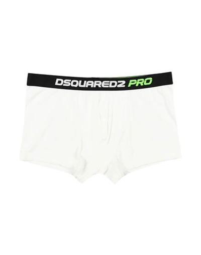 Dsquared2 Man Boxer White Size L Cotton, Elastane