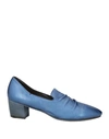 Pantanetti Woman Loafers Azure Size 5 Leather In Blue