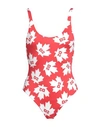 Dsquared2 Logo-printed One-piece Swimsuit In Red