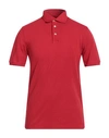 FEDELI FEDELI MAN POLO SHIRT RED SIZE 40 COTTON