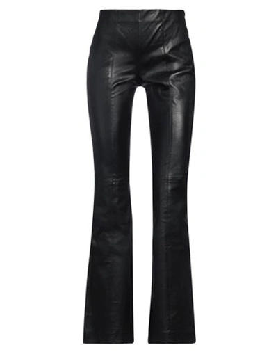 Rag & Bone Woman Pants Black Size 8 Lambskin