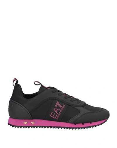Ea7 Man Sneakers Black Size 8.5 Polyamide, Polyester, Polyurethane, Thermoplastic Polyurethane
