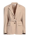 ACT N°1 ACT N°1 WOMAN BLAZER CAMEL SIZE 6 WOOL