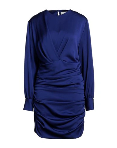 Rame Ra. Me Woman Mini Dress Blue Size 2 Polyester