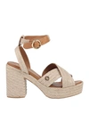 Maje Woman Espadrilles Sand Size 8 Leather, Straw In Beige