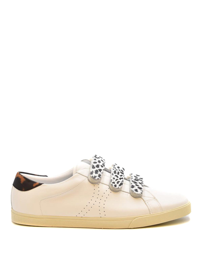 Celine Leather Trainers In Blanco