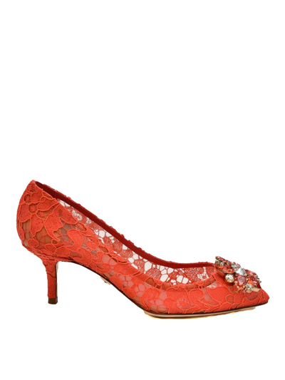 Dolce & Gabbana Coral Pumps In Red