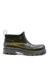 Bottega Veneta Leather Boots In Dark Green
