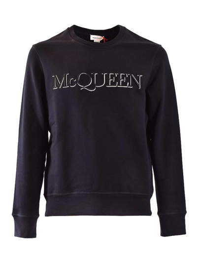 Alexander Mcqueen Cotton Sweatshirt In Negro