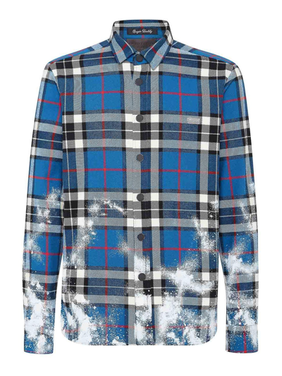 Philipp Plein Cotton Blue Shirt