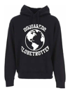 Dsquared2 Globetrotter Logo-print Hoodie In Negro