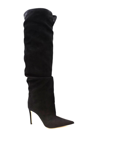 Giuseppe Zanotti Leather Boots In Negro