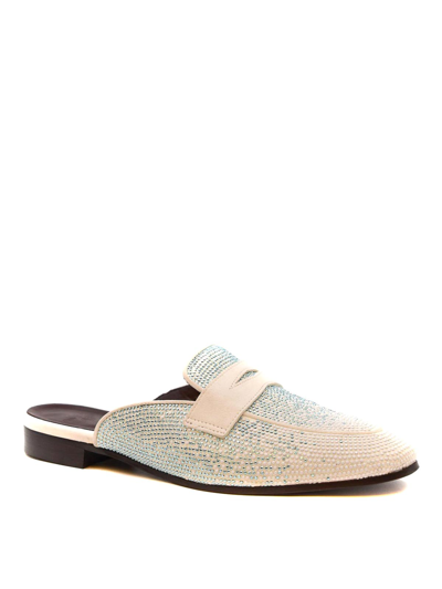 Bougeotte Leather Mules In Blanco