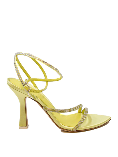 3juin Leather Sandals In Yellow