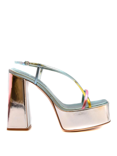 Haus Of Honey Leather Sandals In Multicolor