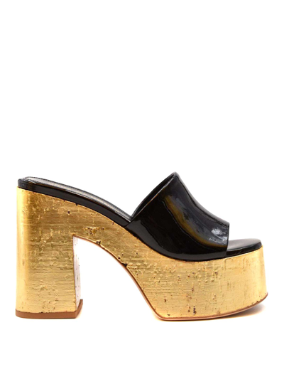Haus Of Honey Leather Sandals In Black