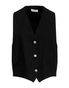 Sandro Crystal-embellished Satin Vest In Black