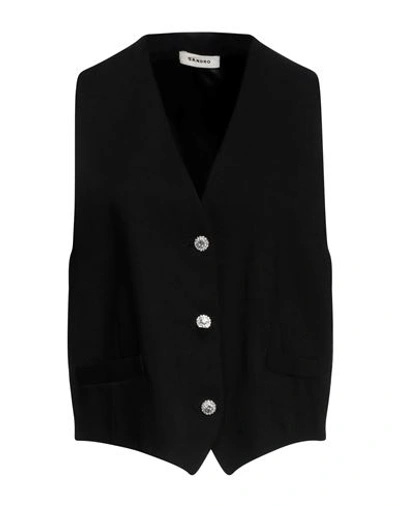 Sandro Crystal-embellished Satin Waistcoat In Black
