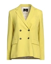Ps By Paul Smith Ps Paul Smith Woman Blazer Yellow Size 6 Cotton, Elastane In Green