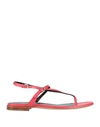 Emporio Armani Woman Thong Sandal Red Size 11.5 Leather