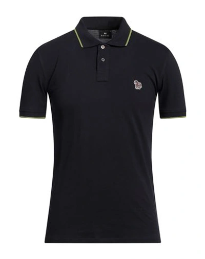 Ps By Paul Smith Ps Paul Smith Man Polo Shirt Midnight Blue Size Xl Organic Cotton In Navy Blue