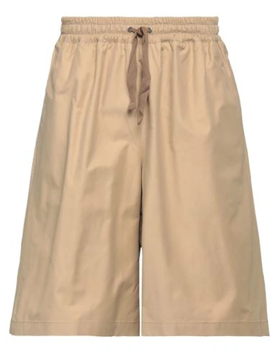 Maison Kitsuné Man Shorts & Bermuda Shorts Sand Size S Cotton, Polyamide In Beige