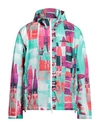 Dsquared2 Man Jacket Turquoise Size 42 Polyamide In Blue