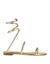 Lola Cruz Woman Sandals Gold Size 11 Leather In Gold