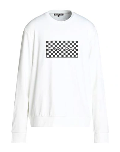 Michael Kors Mens Man Sweatshirt White Size Xxl Cotton, Polyester