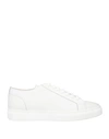 Doucal's Man Sneakers White Size 10.5 Soft Leather