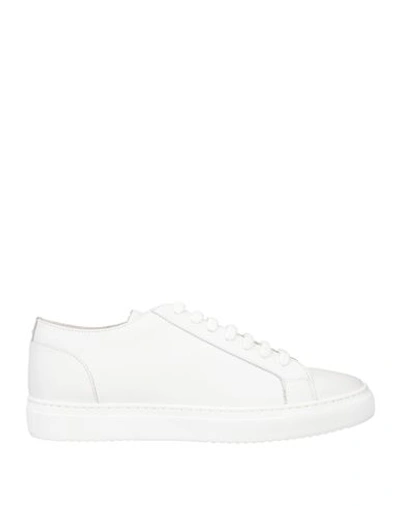 Doucal's Man Sneakers White Size 8 Soft Leather