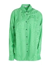 STELLA MCCARTNEY STELLA MCCARTNEY WOMAN SHIRT GREEN SIZE 4-6 VISCOSE, SILK