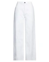 Raf Simons Woman Denim Pants White Size 29 Cotton In White