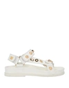 SANDRO SANDRO WOMAN SANDALS WHITE SIZE 6.5 LEATHER